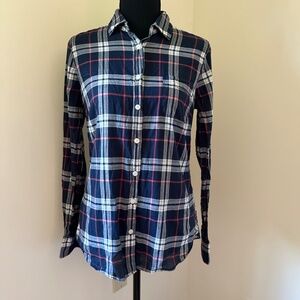 *J. CREW* Blue x Red Plaid Long Sleeve Button Down Shirt Size Small